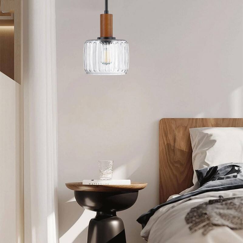 3 Pack light fixtures clear glass black kitchen light glass, metal pendant light