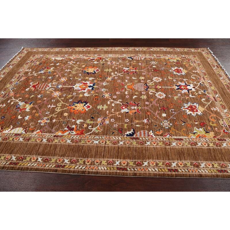 Vegetable Dye Traditional Oriental Ziegler Wool Area Rug Hand-knotted - 6'9" x 9'4"