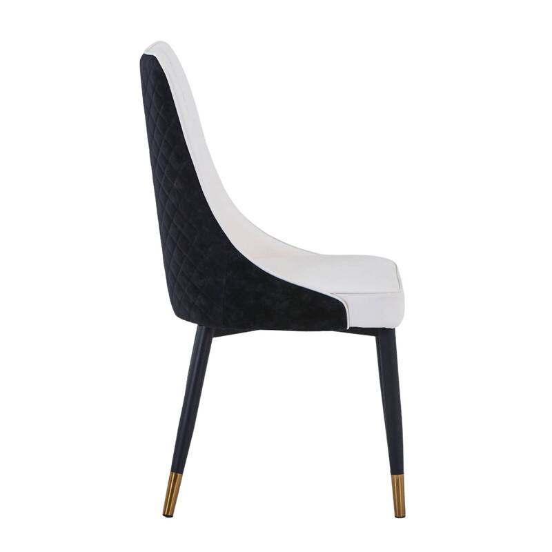 Allure Dining Chairs with Fabric/Leather Seat and Black Oak Wood Legs