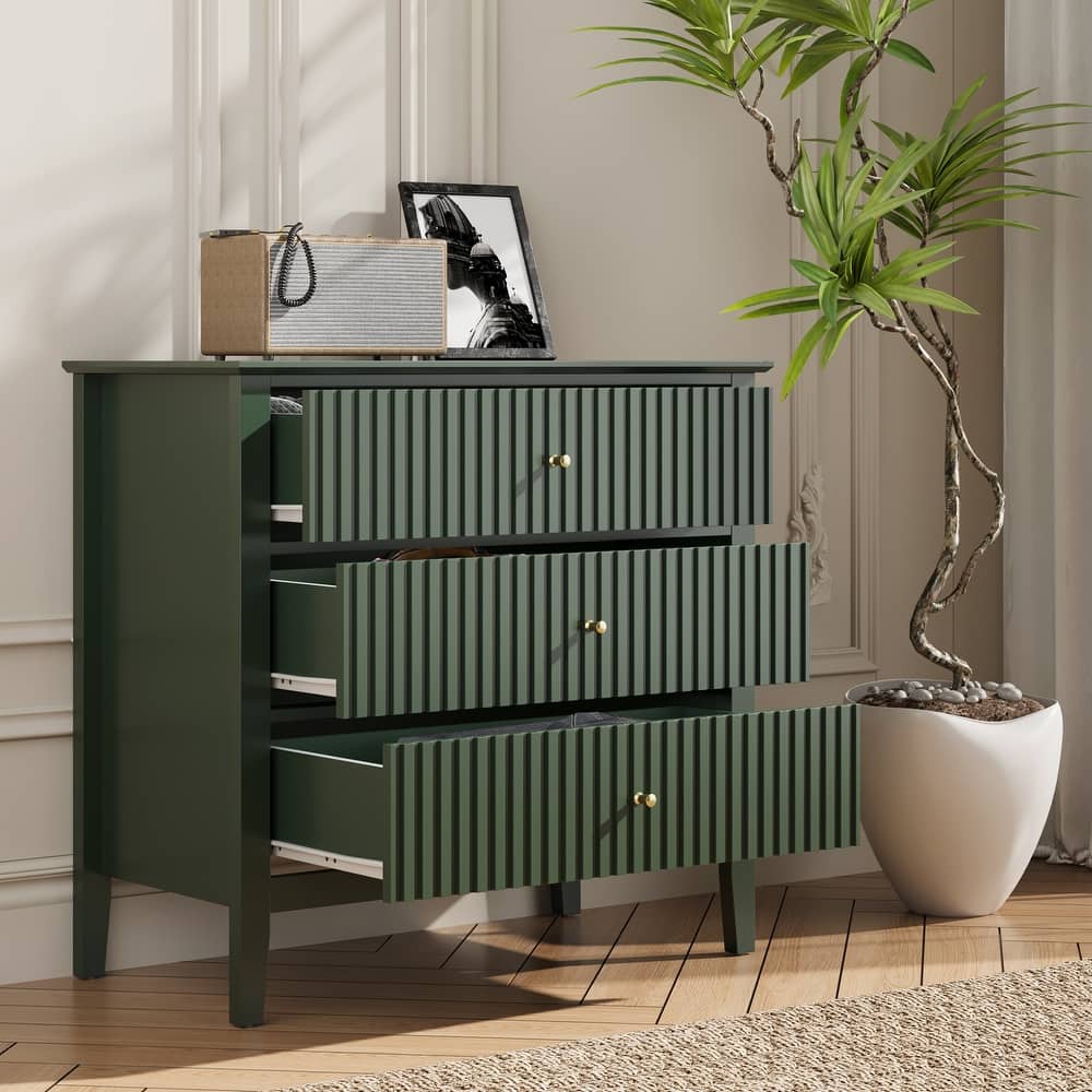 Large 3-Drawer Dresser Storage Cabinet for Bedroom