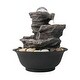preview thumbnail 6 of 10, 4-Tier Tabletop Water Fountain with Illuminated Crystal Ball Accent
