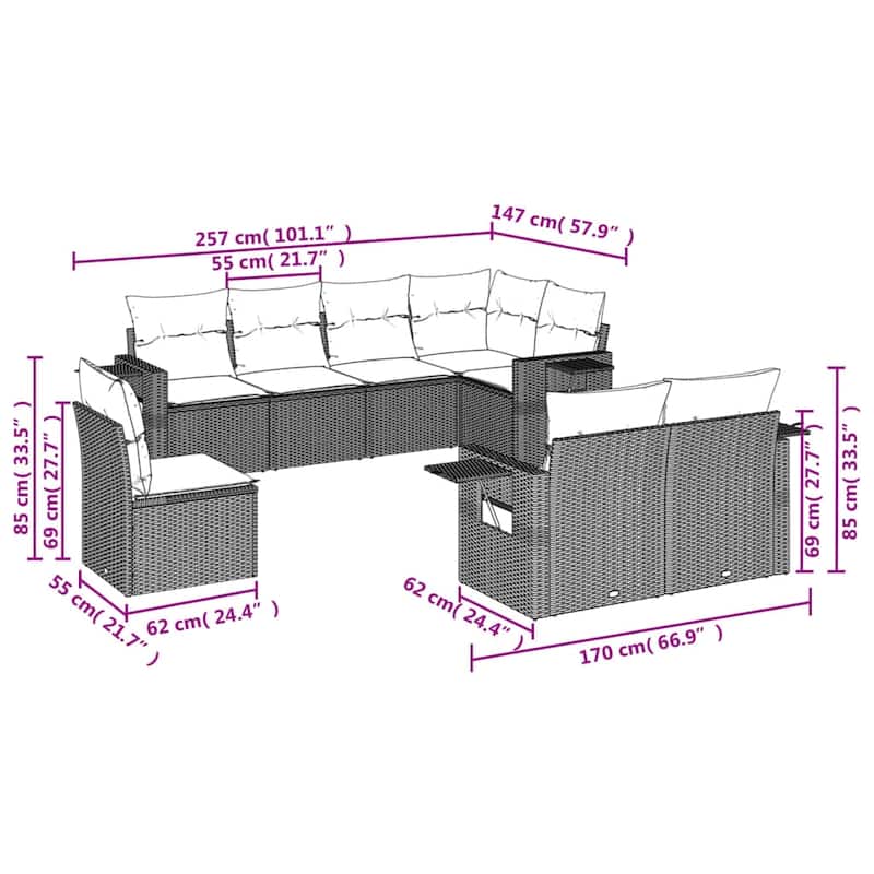 vidaXL Garden Sofa Set