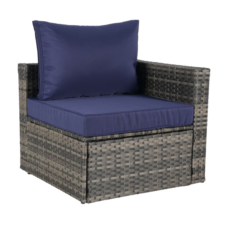 8 Piece Outdoor Patio Sofa Set,Sectional Wicker Patio Conversation Set - N/A