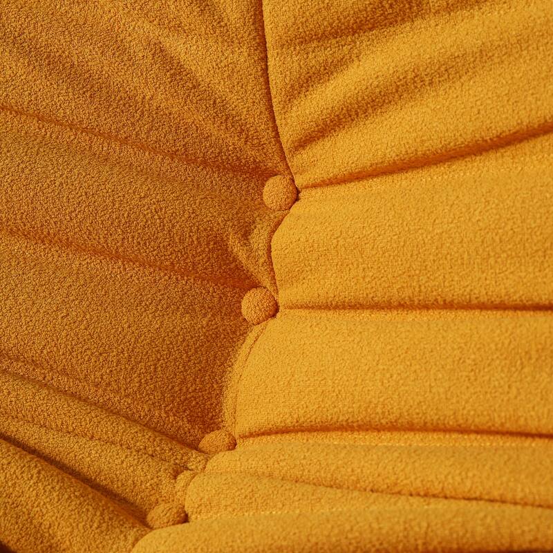Futon Bean Bag Chair with Footstool,Soft Lazy Sofa Teddy Velvet Lounger Seat
