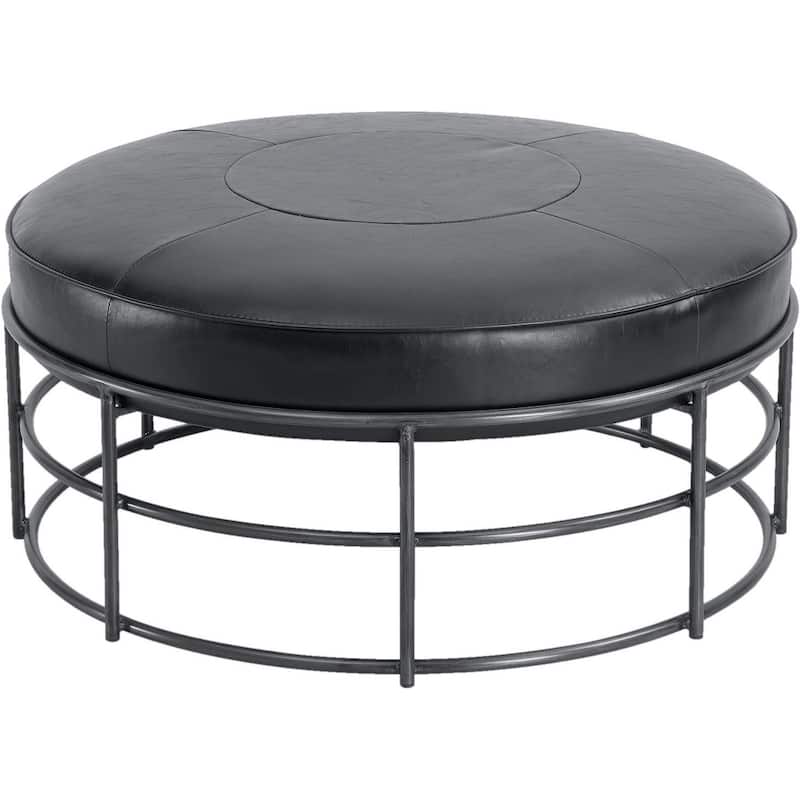 Ashton 38" Wide Ottoman, Black