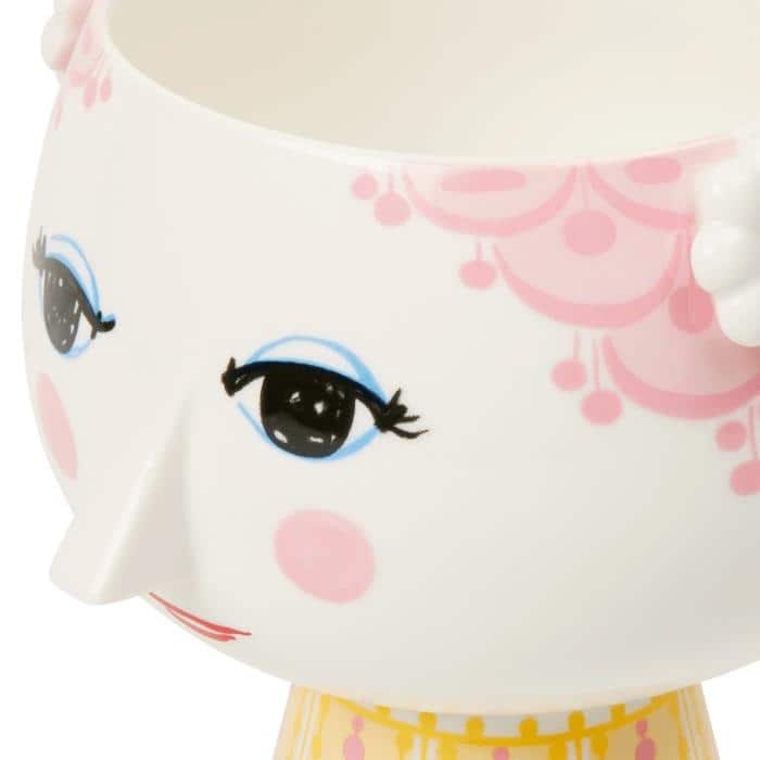 Bjørn Wiinblad Eva Flowerpot On Base, Pink, H: 5.7"