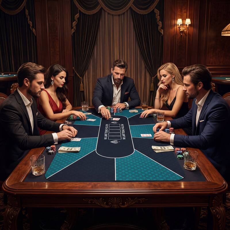 Gymax 70 x 35 Inch Poker Table Top w/Water-repellent Surface Anti-slip - Black & Green