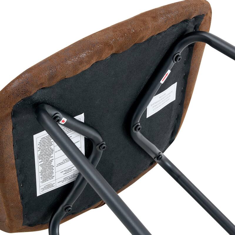 Roomfitters Minimalist Dining Chairs with Black Metal Legs, Upholstered Modern Seat Set of 4 for Interior Décor