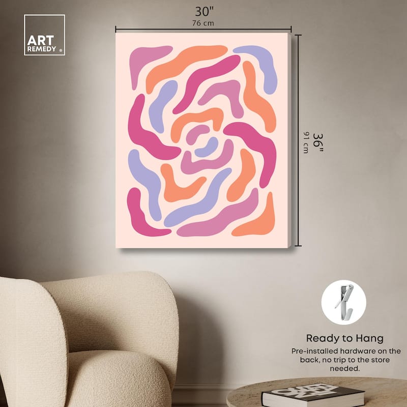 Petals Floral Form Canvas by Art Remedy, Gallery Wrapped