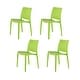 preview thumbnail 24 of 36, Sensilla Resin All-Weather Stackable Dining Chair (Set of 4) Green