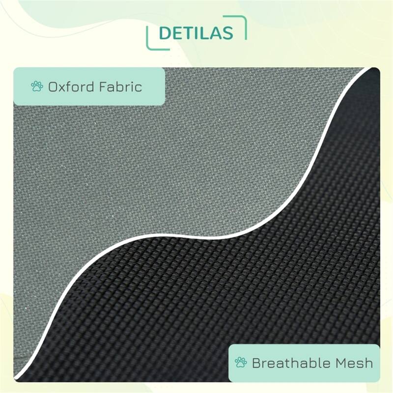 Foldable Elevated Pet Bed with Lightweight Steel Frame Including Travel Bag