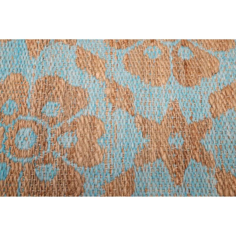 ECARPETGALLERY Flat-Weave Palas Denizli Light Blue, Tan Kilim - 5'4 x 7'6