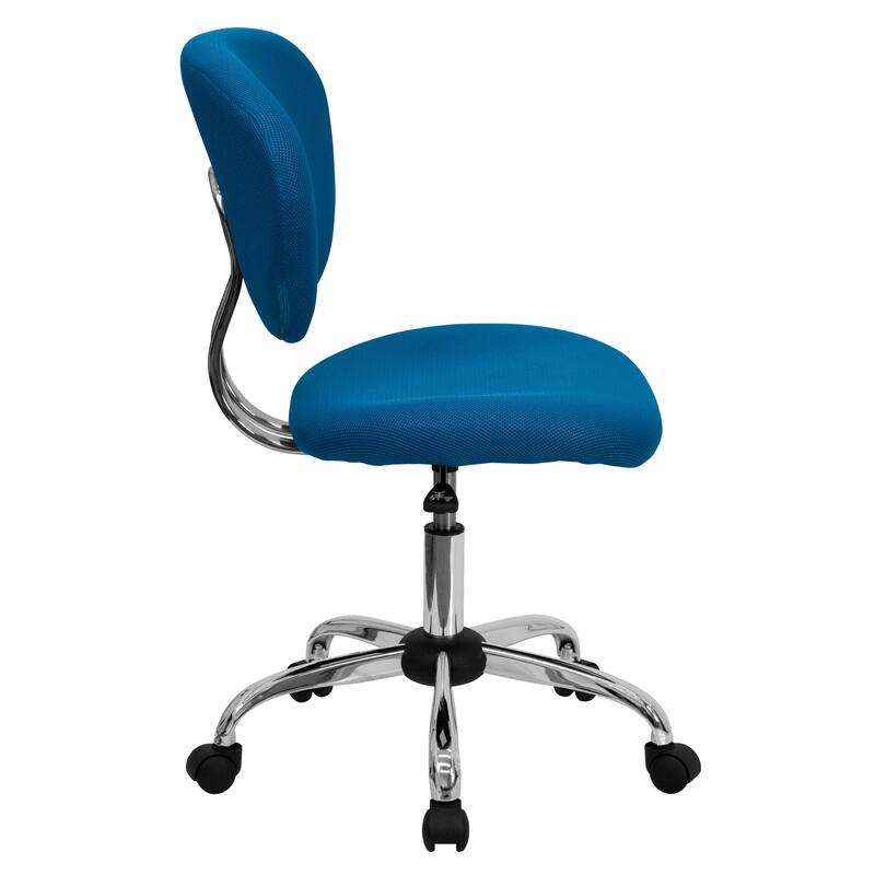 Mid-back Mesh Padded Swivel Task Office Chair with Chrome Base