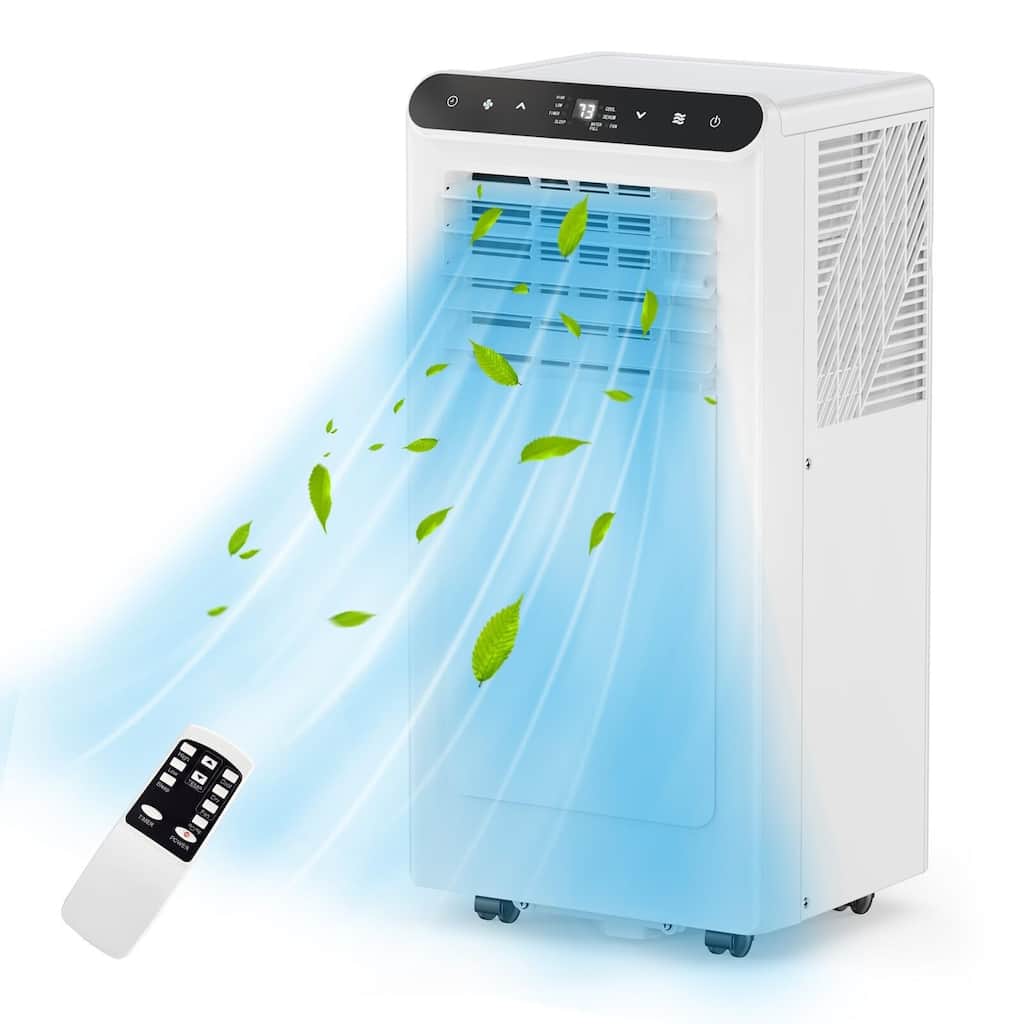 10,000 BTU Portable Air Conditioner, Cooling up for 450 Sq.Ft, 24H Timer & Remote Control