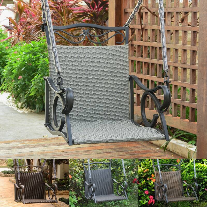 Valencia Resin Wicker Porch Swing