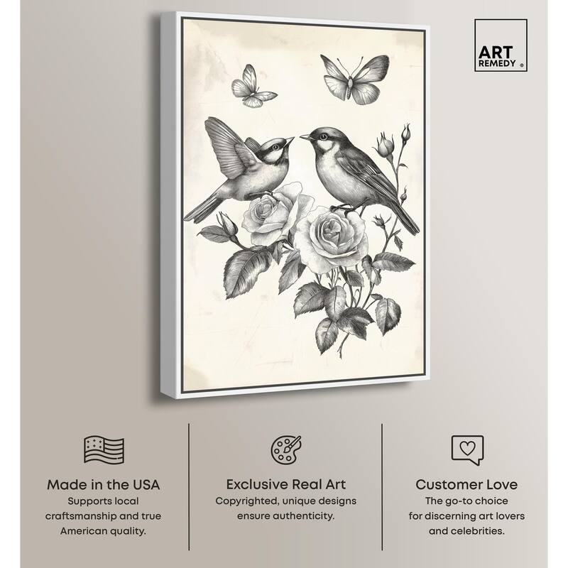 Perched Pair II Canvas by Art Remedy