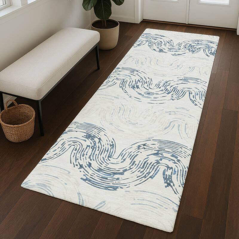 Machine Washable Indoor/ Outdoor Modern Ari Chantille Rug