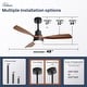 preview thumbnail 46 of 52, Sofucor 48 Inch Ceiling Fan with Light and Remote,Solid Wood Blades Low Profile,Smart Optional Work with Alexa/Google/App