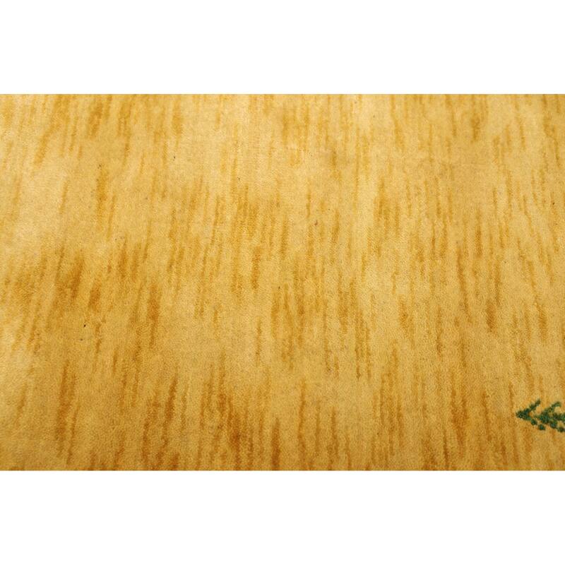 ECARPETGALLERY Hand Loomed Kashkuli Gabbeh Light Gold Wool Rug - 5'4 x 7'5