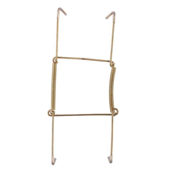 Metal 6 to 7 Inch Spring Plate Hangers Wall Rack Holder Hook Display - Gold Tone. Opens flyout.