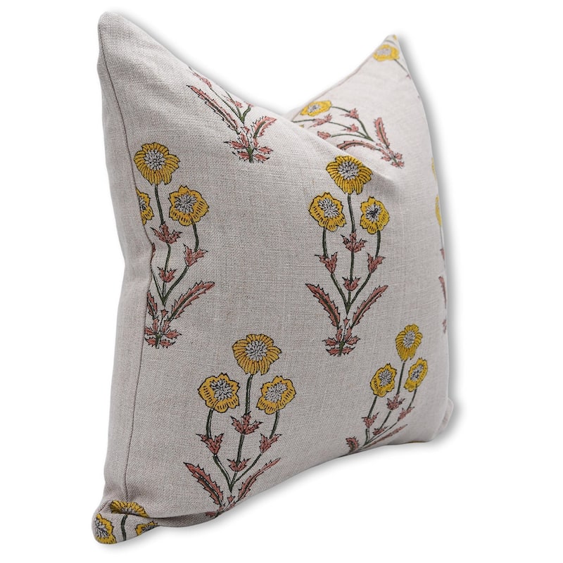 Fabdivine Linen Bohemian Block print pillow Cover