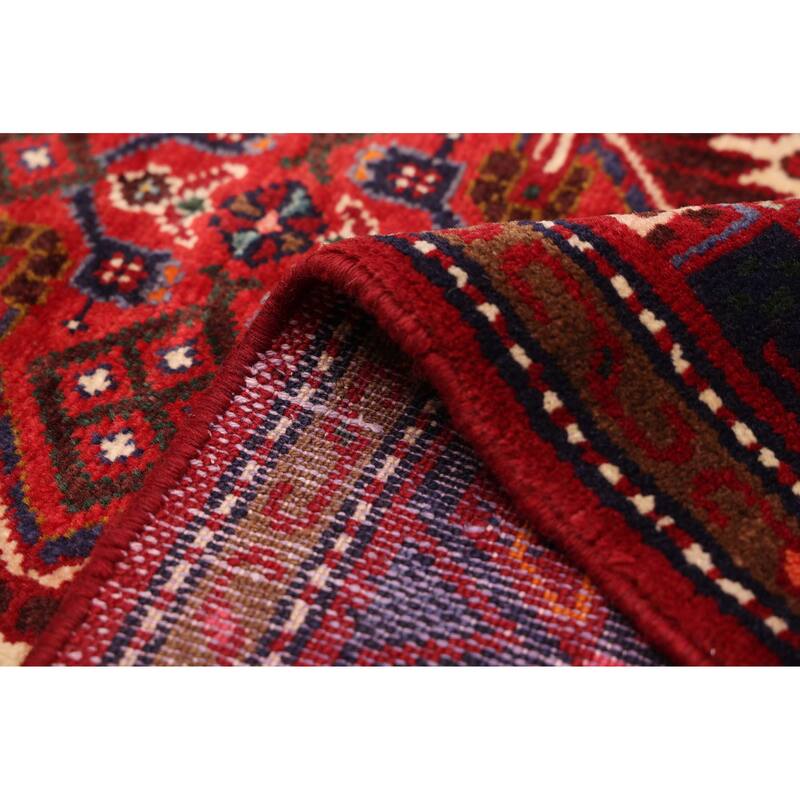 ECARPETGALLERY Hand-knotted Anadol Cream, Red Wool Rug - 3'7 x 5'8