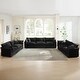 preview thumbnail 36 of 162, Cloud Chenille Upholstered Modular Sectional Sofa with DIY Combination Design Black 3-Seater Sofa+2-Seater Sofa*2