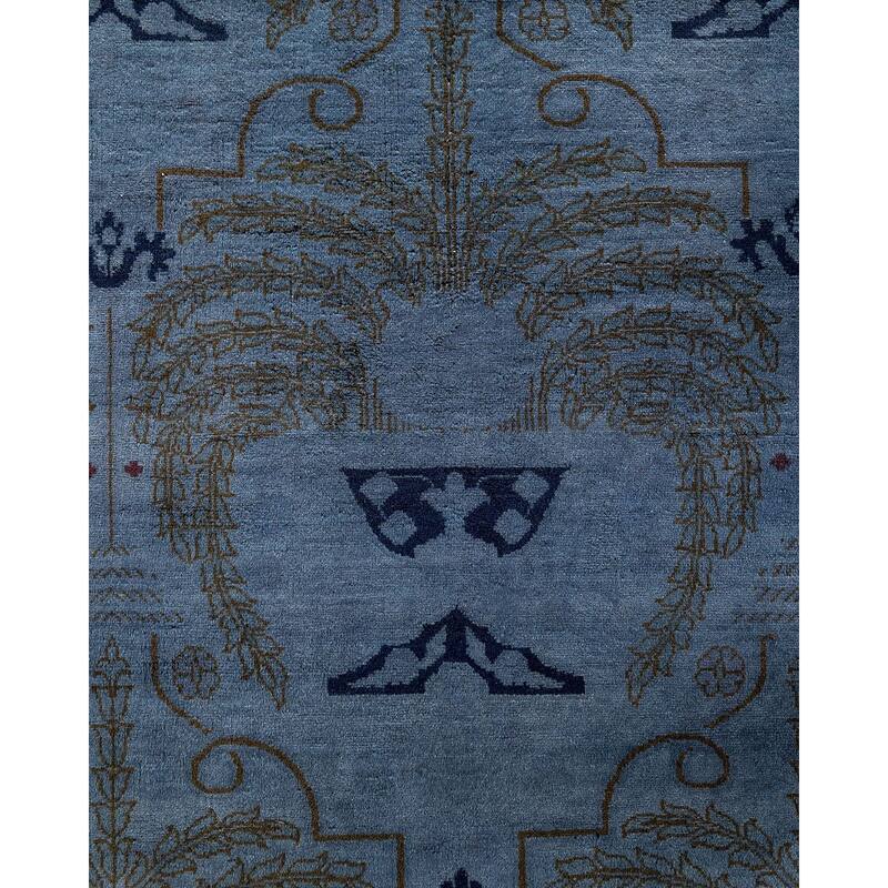 Fine Vibrance, One-of-a-Kind Hand-Knotted Area Rug - Gray, 10' 4" x 13' 8" - 10' 4" x 13' 8"