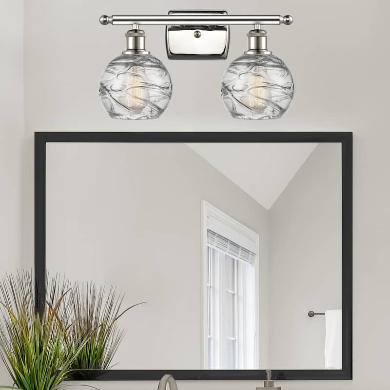 Innovations Lighting Athens Deco Swirl 2 Light 16" Bath Vanity Light