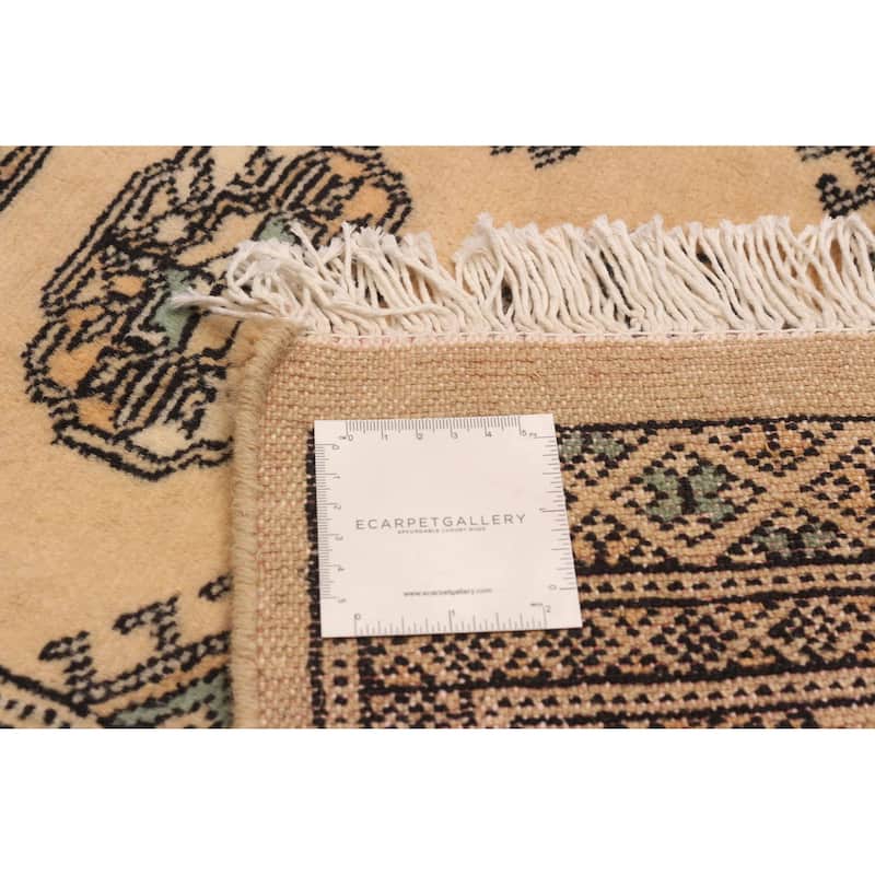 ECARPETGALLERY Hand-knotted Peshawar Bokhara Beige Wool Rug - 2'6 x 10'0