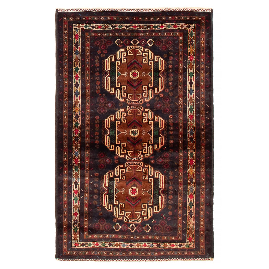 Teimani Brown Rug 3'10" x 6'4" - 3'10 x 6'4