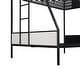 preview thumbnail 4 of 3, Metal Twin over Full Bunk Bed with Side Ladder in White and Black