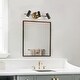 preview thumbnail 1 of 12, Black Gold 2/3-Light Modern Bathroom LED Vanity Light with Cylinder Shades 3-Light