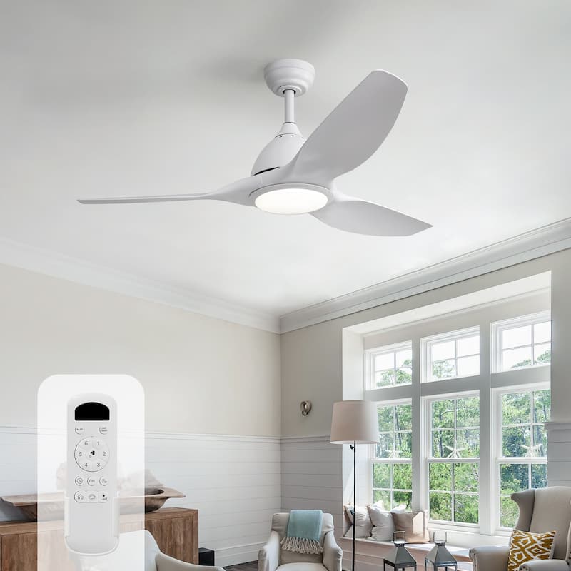 Sofucor 52" Farmhouse Indoor&Outdoor Ceiling Fan with Remote,Adjustable LED - 52Inch