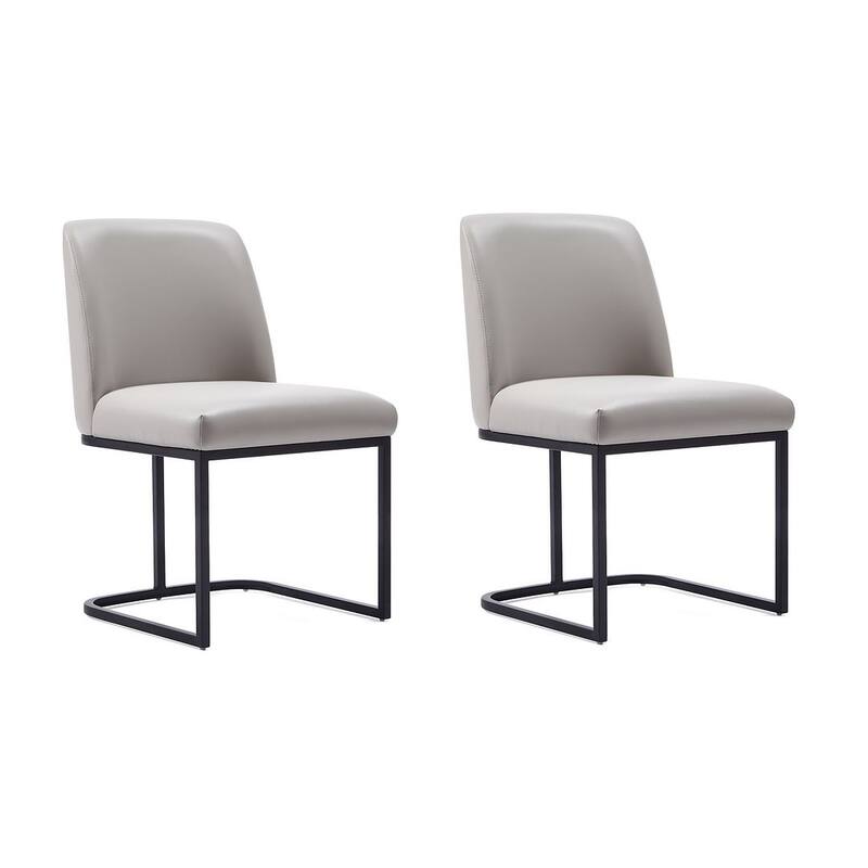 Manhattan Comfort Serena Faux Leather Dining Chair (Set of 2)