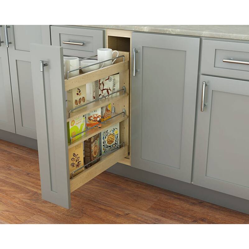 Hardware Resources 6" Wide Base Cabinet Pull Out Filler with Soft