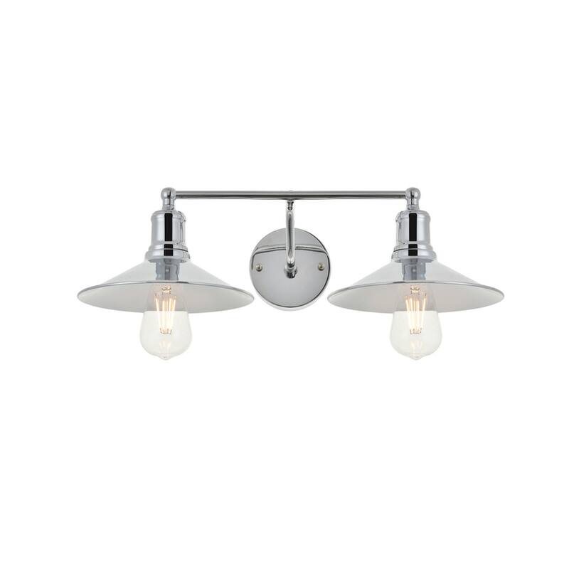 Nora Modern 2-light Wall Sconce with Flat Cone Shades