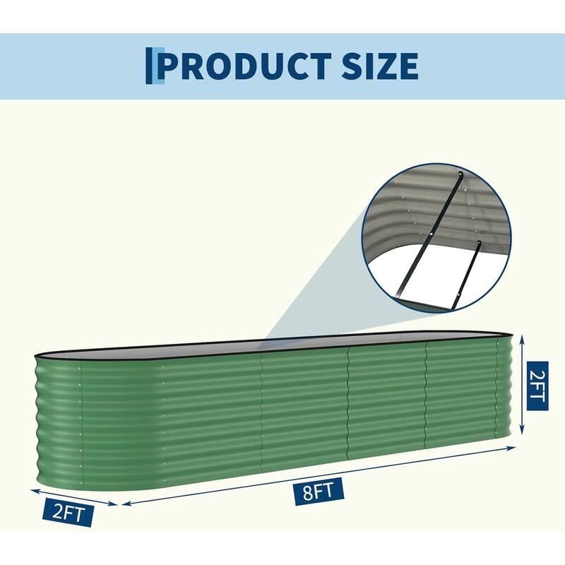 2 Pack Galvanized Raised Garden Beds