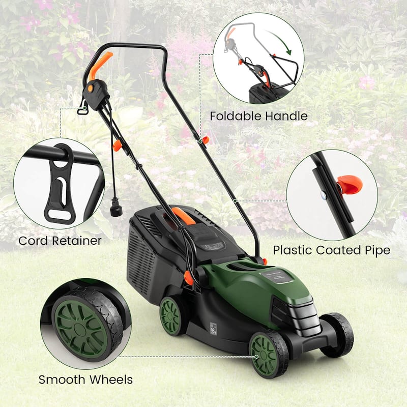 Costway Electric Corded Lawn Mower 12-AMP 14-Inch Walk-Behind - See Details