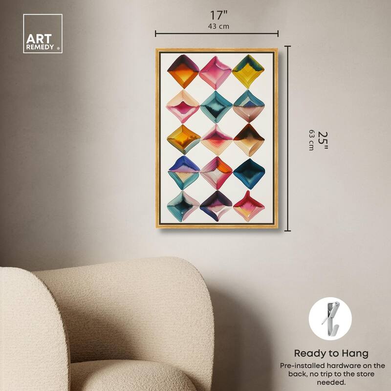 Diamond Grid Canvas by Art Remedy