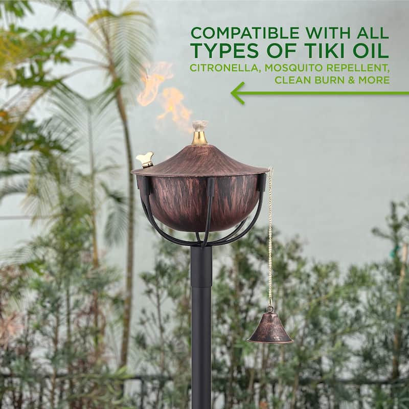 Maui Tiki Style Torch with 54" Pole