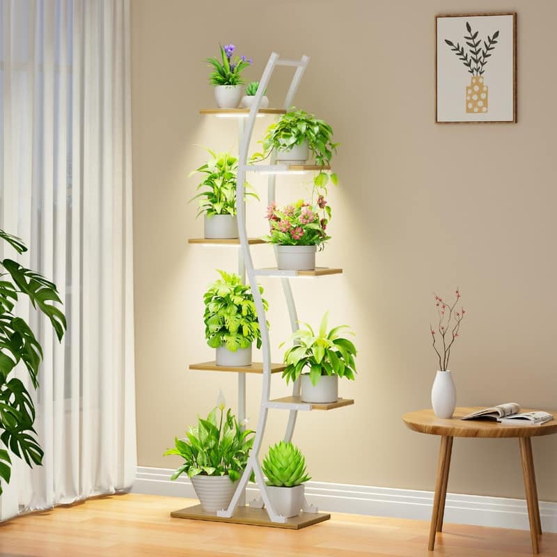 Plant Stand Indoor with Grow Lights - 19.69 x 9.45 x 62.99 inches