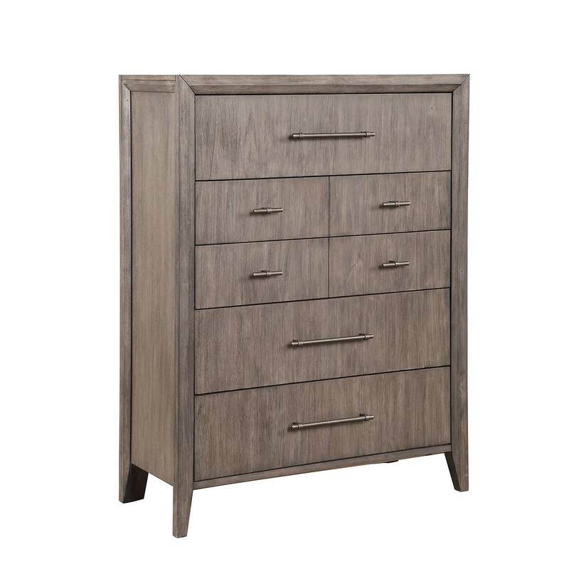 Bridgevine Home Avana 5-Drawer Chest, No Assembly Required, Smokey Greige Finish
