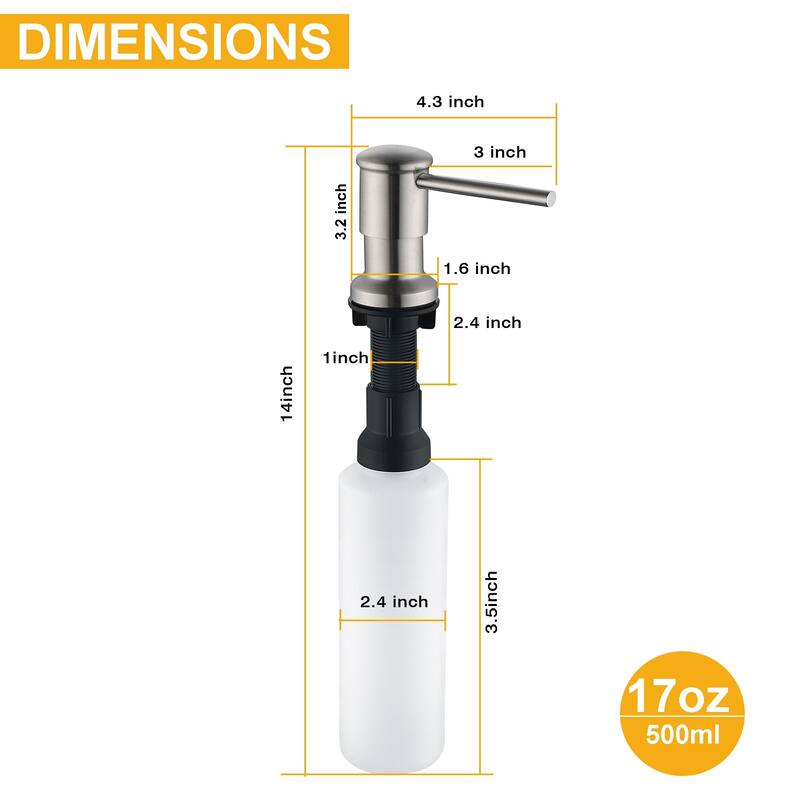 Pull Down Kitchen Faucet Pull Out Sprayer with Soap Dispenser