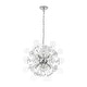 preview thumbnail 4 of 14, Art Deco Crystal Flower Glass Bubble Sunburst Chandelier 23.6in