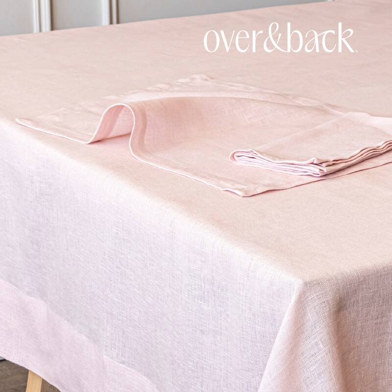over&back 100% Linen Woven Placemats - Machine Washable - Set of 4