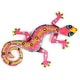 preview thumbnail 36 of 41, Handmade Recycled Metal Gecko Wall Art (Haiti) Pink 8"