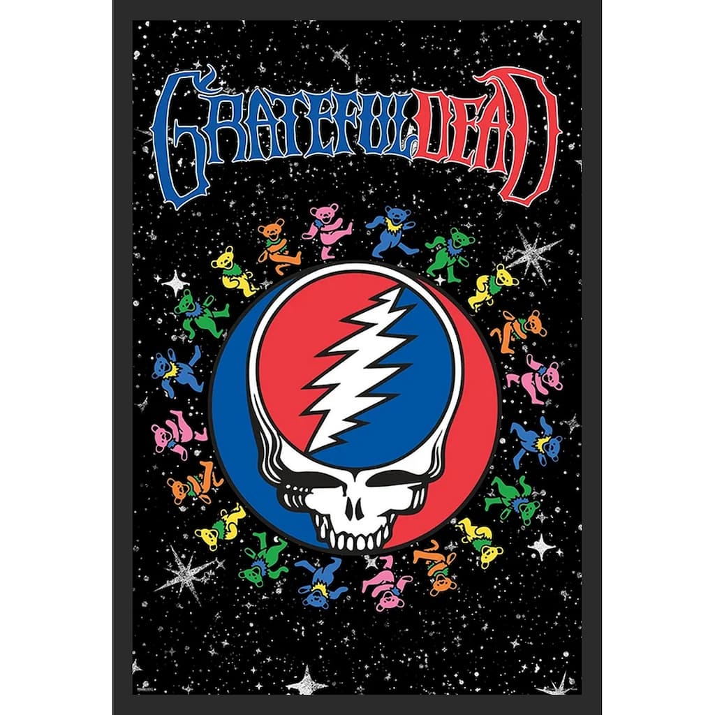 Grateful Dead - A Circle with Dancing Bears Framed Art Poster - 24 x 36 Inch
