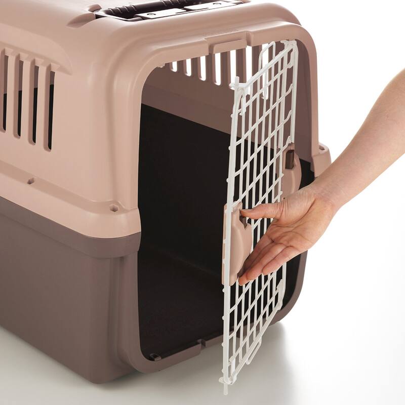 Richell E-Z Mobile Pet Carrier S/M in Brown