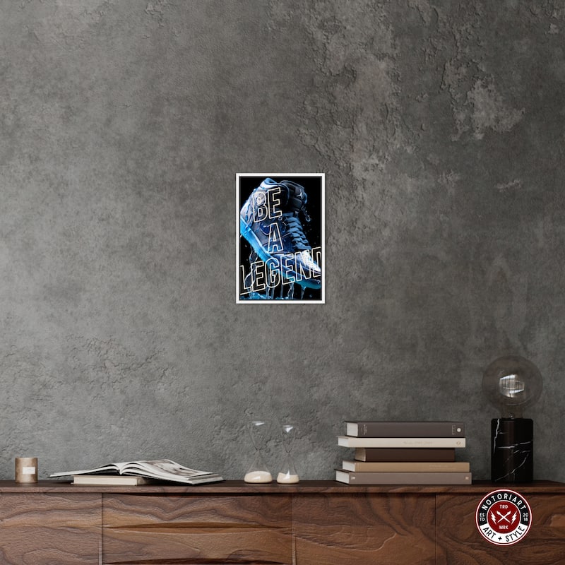 Notoriart Be A Legend Sneaker Drip Framed Sneaker 1 Piece Canvas Wall Art